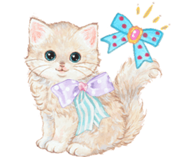 Lovely fashionable cats sticker #8600999