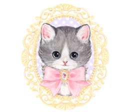 Lovely fashionable cats sticker #8601001