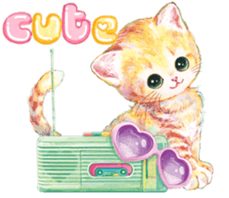 Lovely fashionable cats sticker #8601006