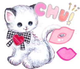 Lovely fashionable cats sticker #8601014