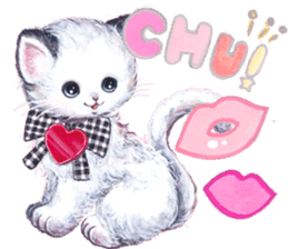 Lovely fashionable cats sticker #8601014