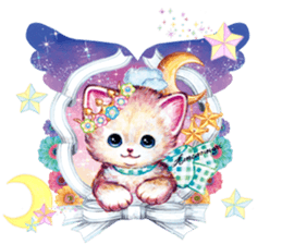 Lovely fashionable cats sticker #8601016