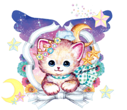Lovely fashionable cats sticker #8601016