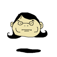 Floating face sticker #8601695