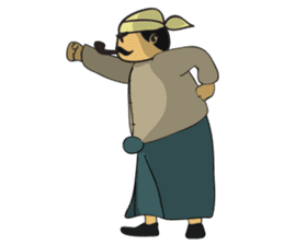 Myanmar Old Man - A Ba sticker #8602872