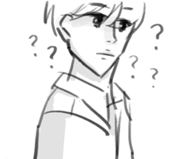 Handsome youth sticker. sticker #8603390