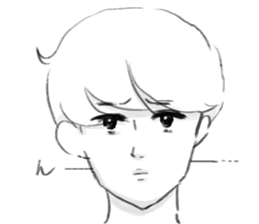 Handsome youth sticker. sticker #8603394