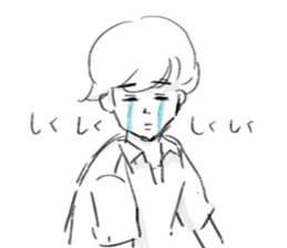 Handsome youth sticker. sticker #8603395