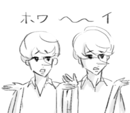 Handsome youth sticker. sticker #8603402