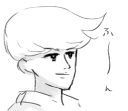 Handsome youth sticker. sticker #8603403