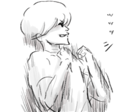 Handsome youth sticker. sticker #8603407