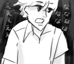 Handsome youth sticker. sticker #8603411