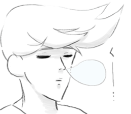 Handsome youth sticker. sticker #8603414