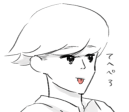 Handsome youth sticker. sticker #8603416