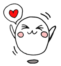 white ball and cat sticker #8603421