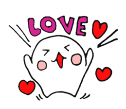 white ball and cat sticker #8603425