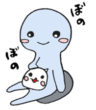 white ball and cat sticker #8603428