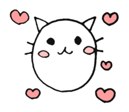 white ball and cat sticker #8603457