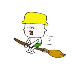 yellow hat boy2. sticker #8603701