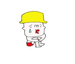 yellow hat boy2. sticker #8603704