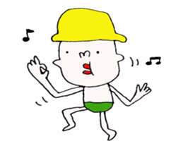 yellow hat boy2. sticker #8603710