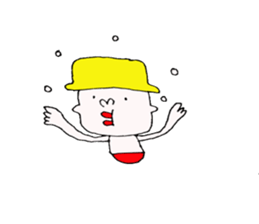 yellow hat boy2. sticker #8603715