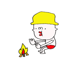 yellow hat boy2. sticker #8603717