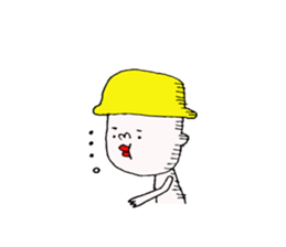 yellow hat boy2. sticker #8603718