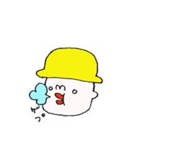 yellow hat boy2. sticker #8603722