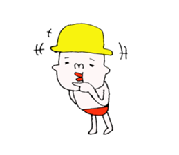 yellow hat boy2. sticker #8603727