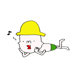 yellow hat boy2. sticker #8603730