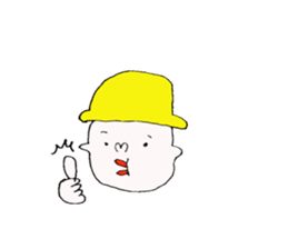 yellow hat boy2. sticker #8603731