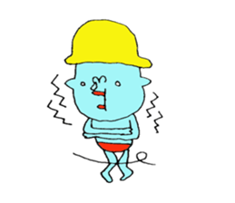 yellow hat boy2. sticker #8603732
