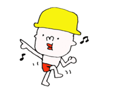 yellow hat boy2. sticker #8603733