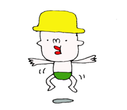 yellow hat boy2. sticker #8603734