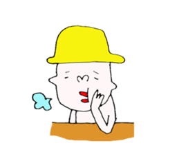 yellow hat boy2. sticker #8603735