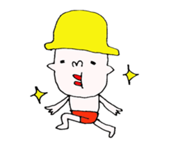 yellow hat boy2. sticker #8603736