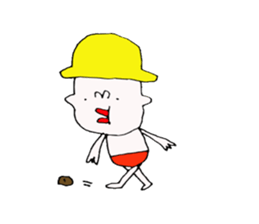 yellow hat boy2. sticker #8603737