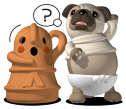 Innocent pug and friends sticker #8604033