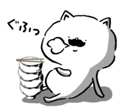 Higenyanko beard cat 2 sticker #8604495