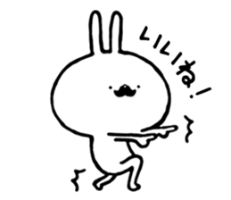 Rabbit of a mustache sticker #8604871