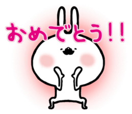 Rabbit of a mustache sticker #8604875