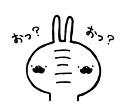 Rabbit of a mustache sticker #8604879
