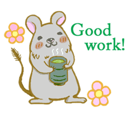 Cute Degus mouse ~Ver. English~ sticker #8605100