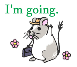 Cute Degus mouse ~Ver. English~ sticker #8605101