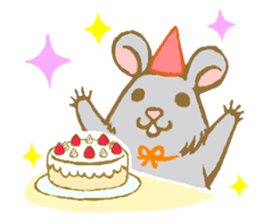 Cute Degus mouse ~Ver. English~ sticker #8605106