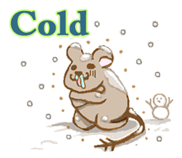 Cute Degus mouse ~Ver. English~ sticker #8605126
