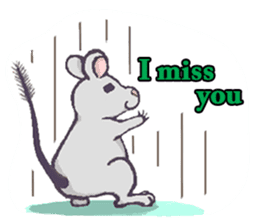 Cute Degus mouse ~Ver. English~ sticker #8605129