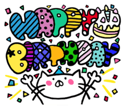 Happy cat. sticker #8605378