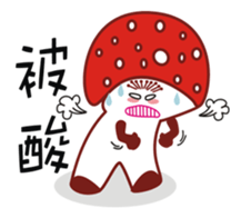 Mouth love mushrooms sticker #8605433